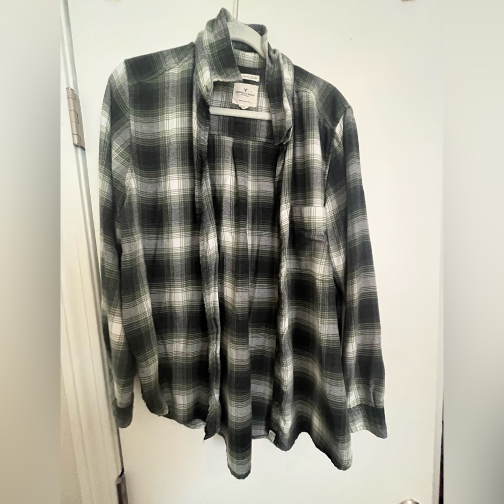 Green American Eagle Flannel